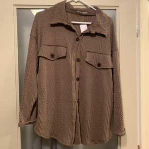 Mauve Tan Oversized Shacket